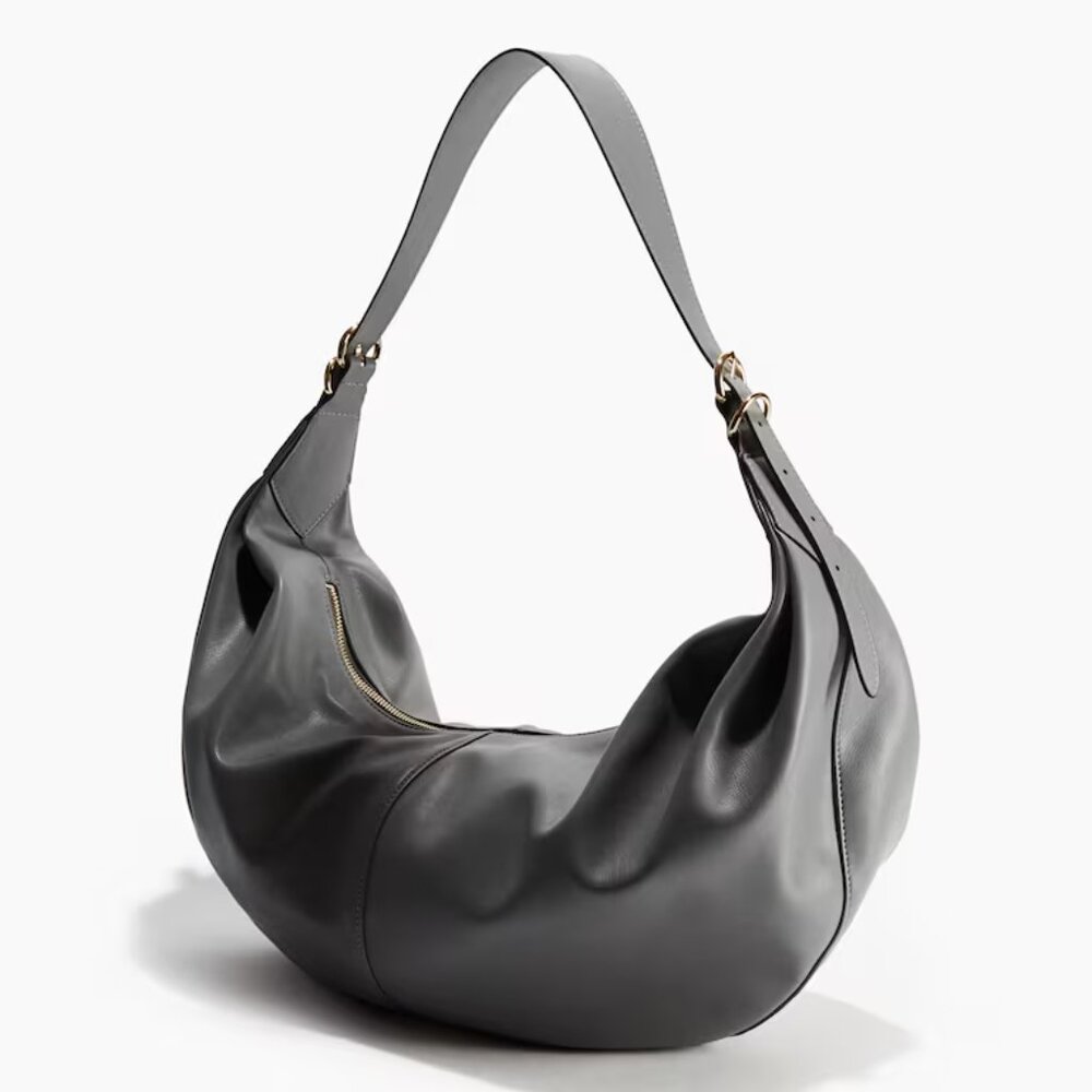 Oversized Gray Slouchy Rounded Shoulder / Crossbody Bag, H&M, NWT - Picture 3 of 12